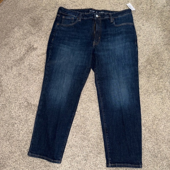 Old Navy  Dark Blue Straight Jeans SHORT - Picture 1 of 4